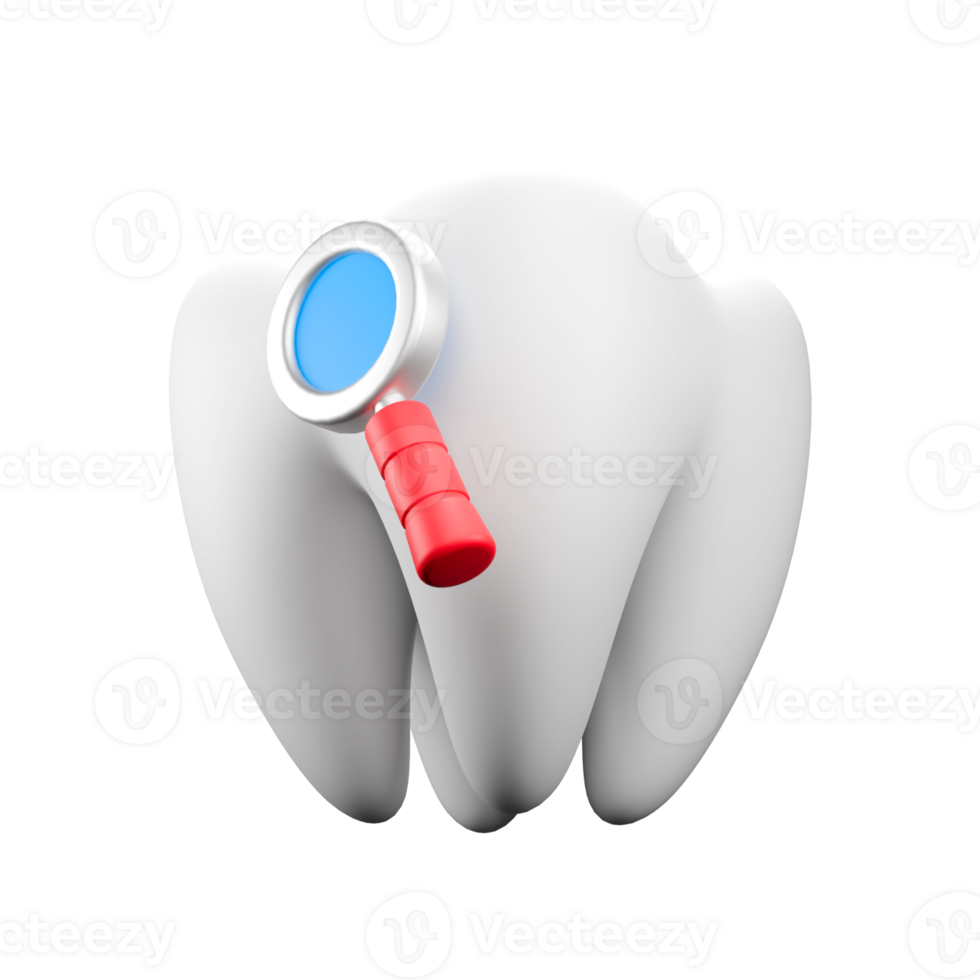 3d illustration of dental checkup png