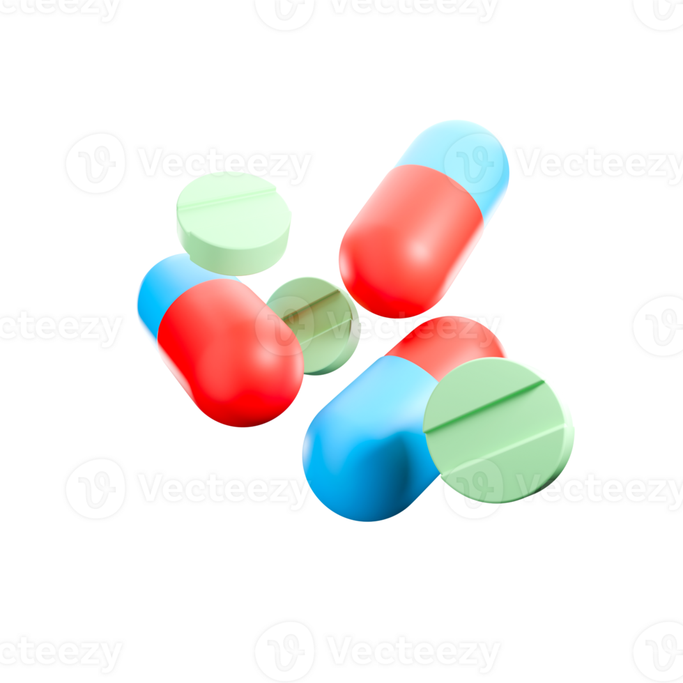 a 3D icon render drug png