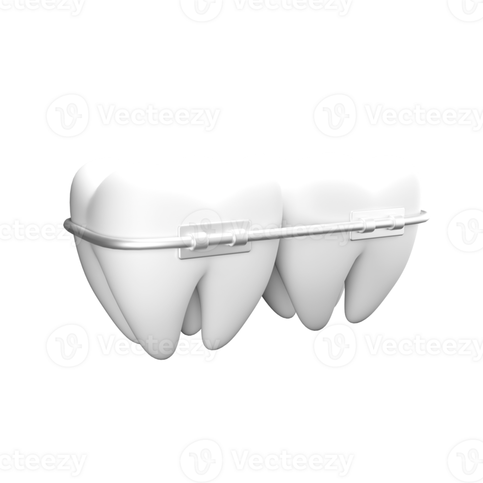 3d icon render braces teeth png