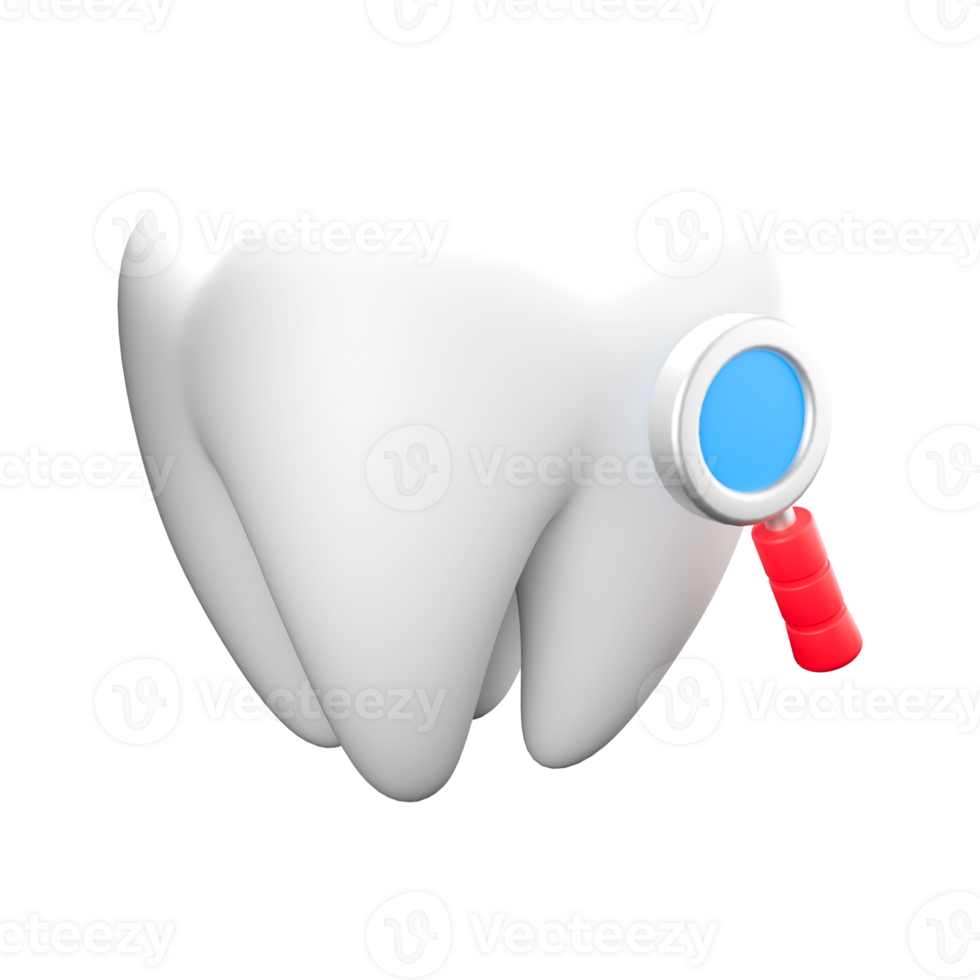 3d icon render dental checkup png