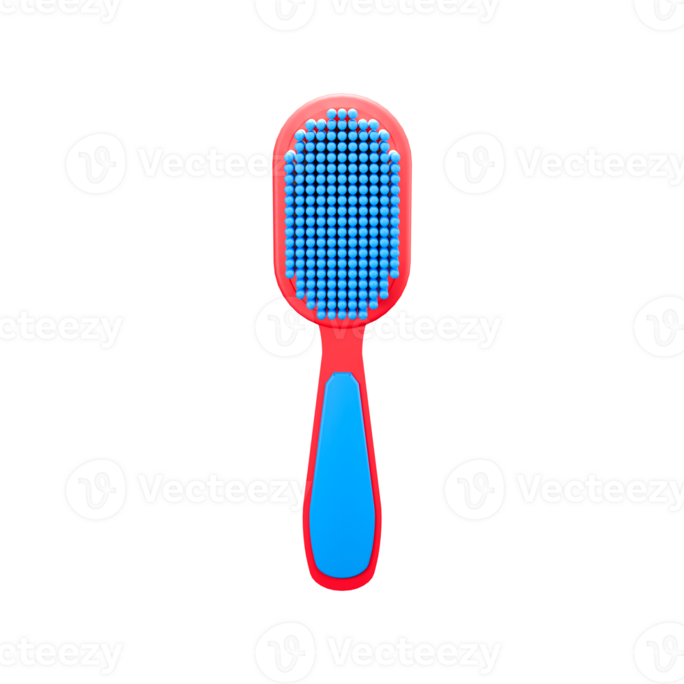 a 3d illustration of red and blue toothbrush png