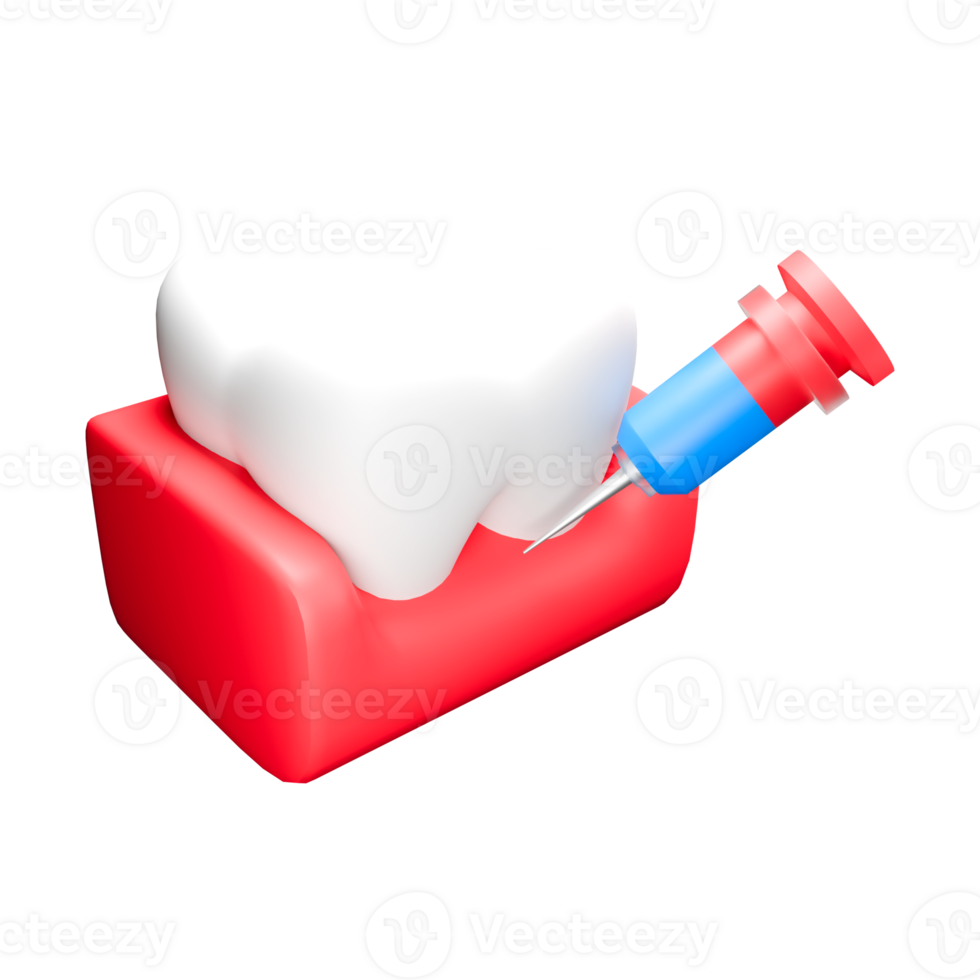 a 3D rendered illustration of dental anesthesia png