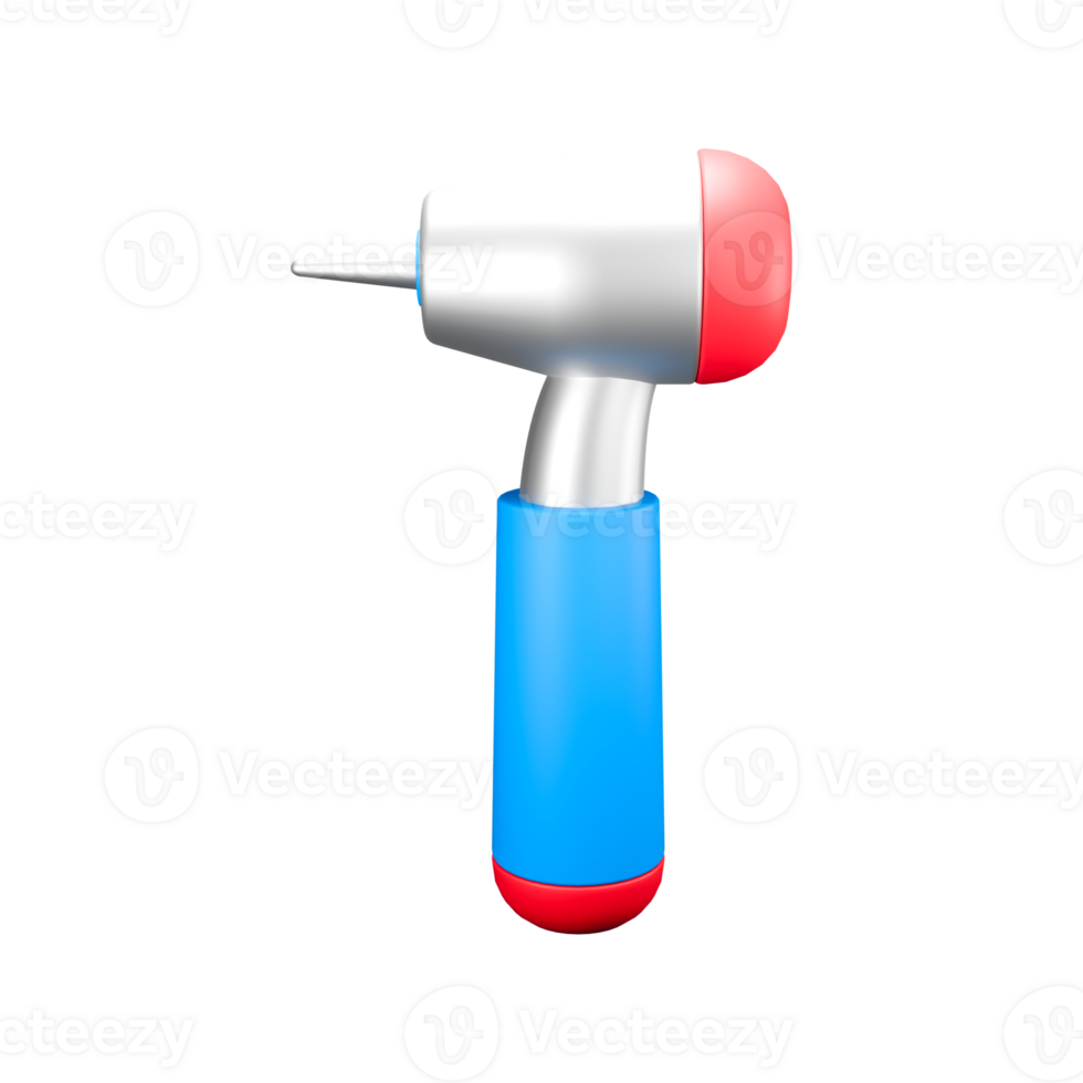 3d icon render tooth drill png