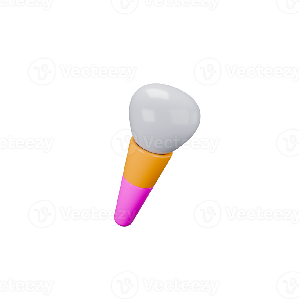 a 3D icon render powder brush png
