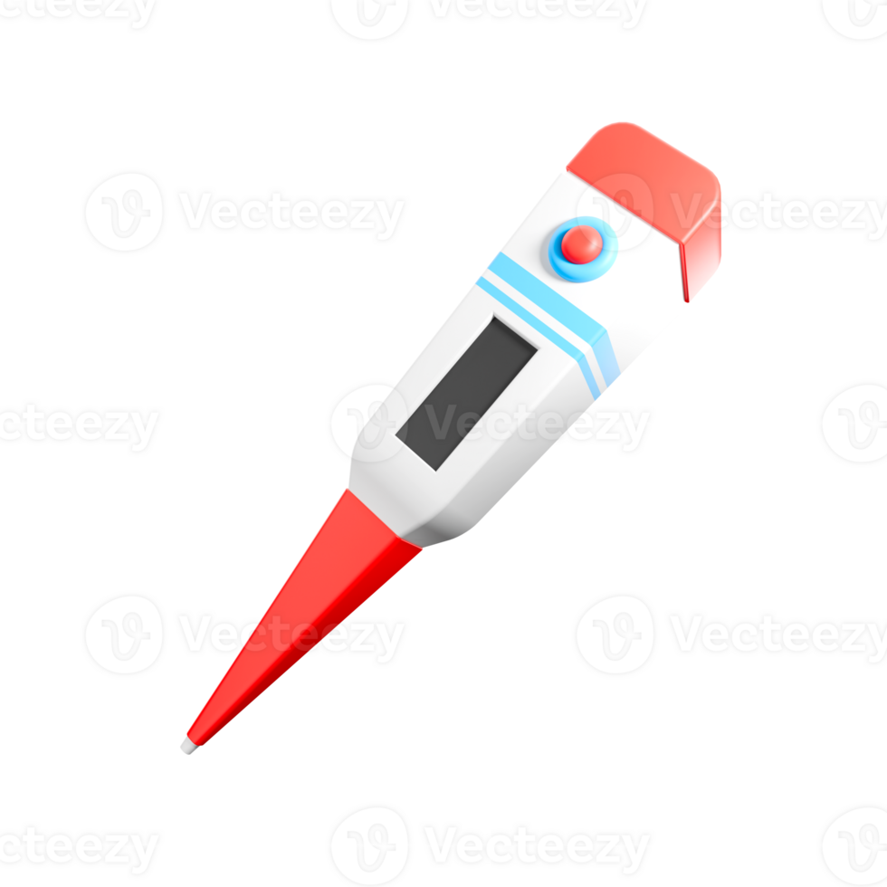 a 3D icon render thermometer png