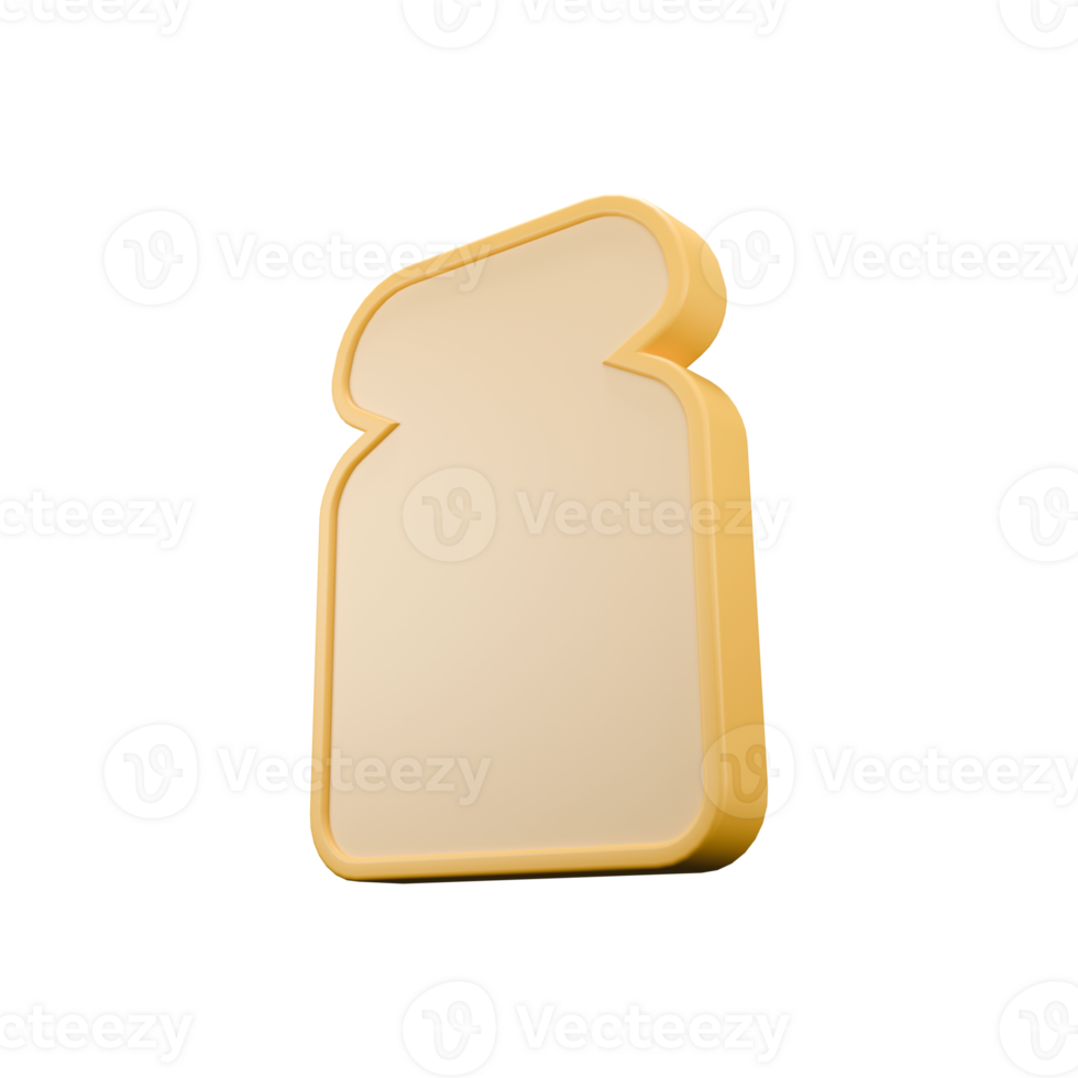 3d rendered illustration of sliced bread png