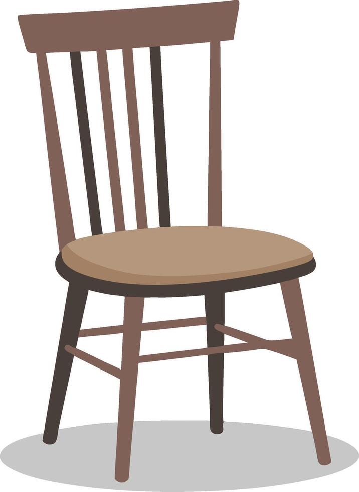 Wooden Chair Illustration for Interior Design and Home Decor Projects vector