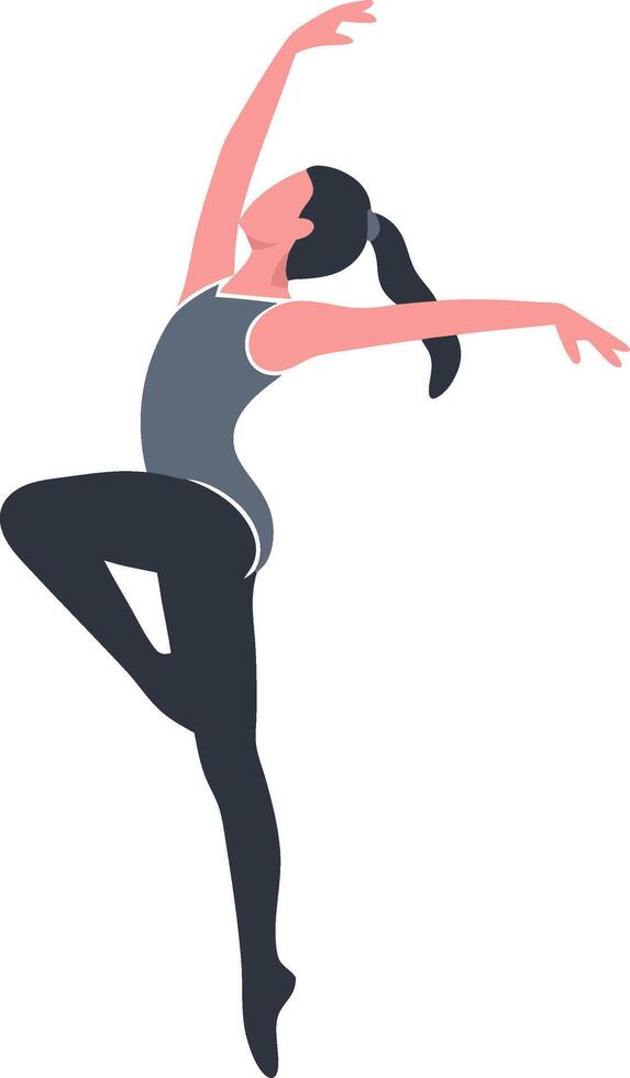 Elegant Ballet Dancer Silhouette for Artistic Design and Decoration vector
