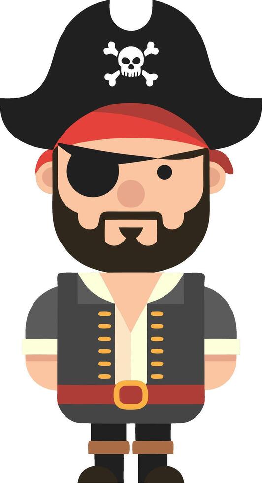 Cartoon Pirate Character for Illustrations and Crafts vector