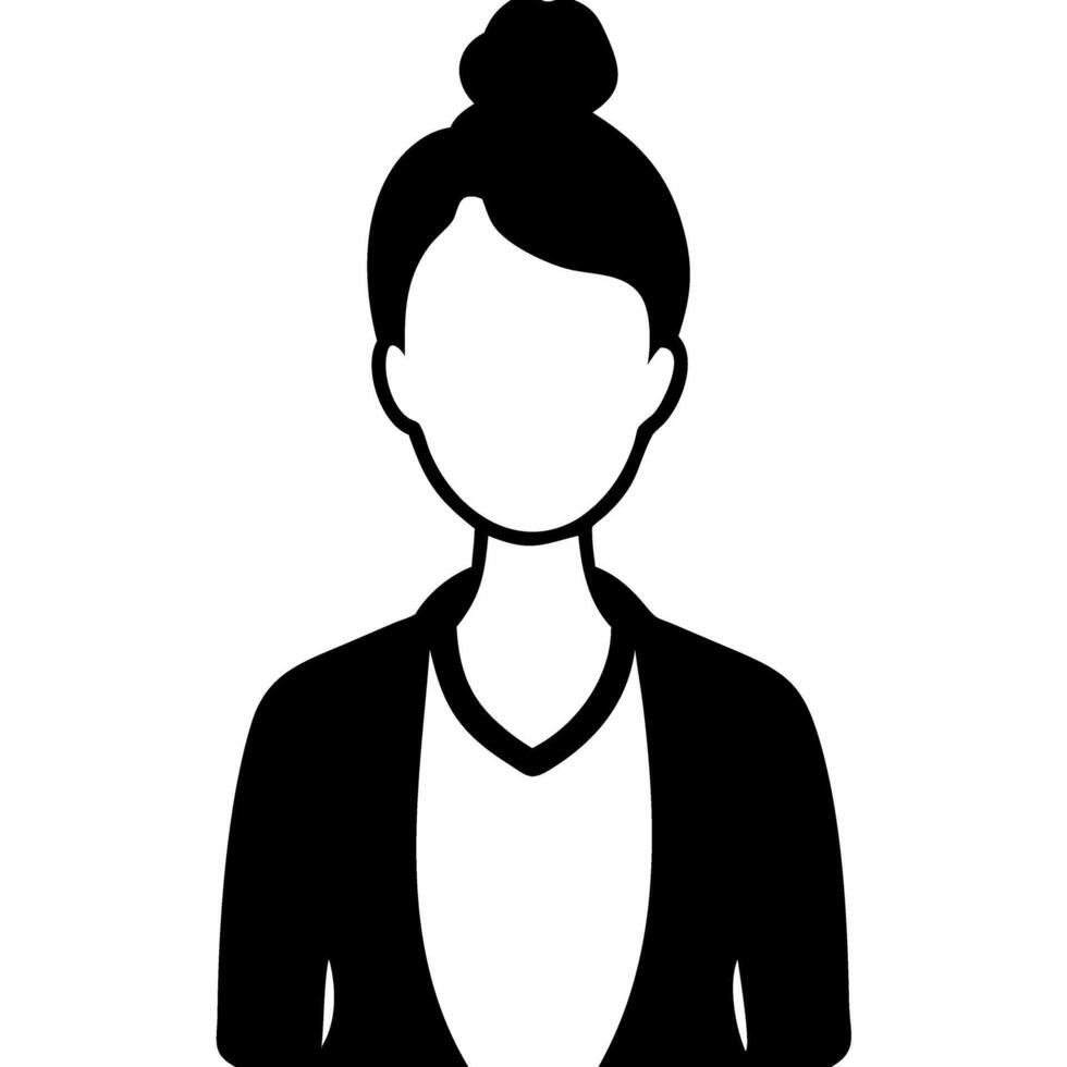 Businesswoman Silhouette for Professional Profile and Avatar Design vector