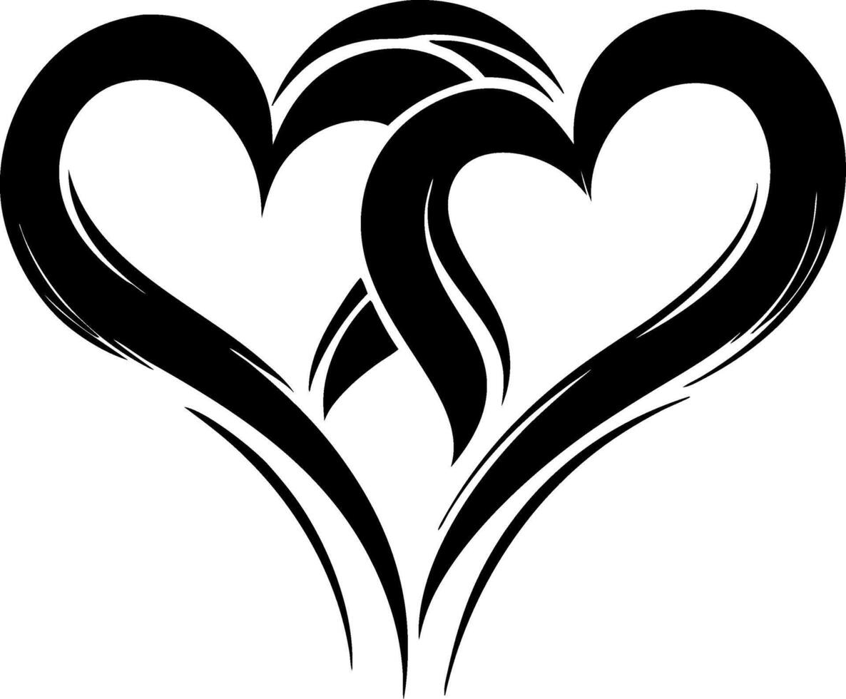 Tribal Heart Infinity Love Symbol Design for Tattoos and Crafts vector