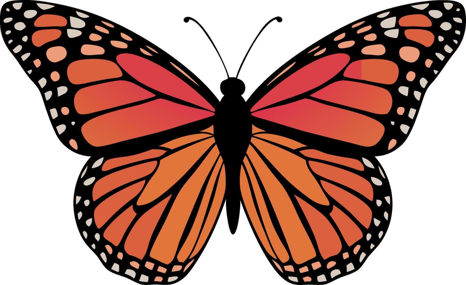 Vibrant Monarch Butterfly Illustration for Art and Design Projects vector