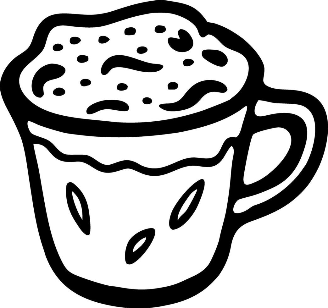 Coffee Mug Outline for Crafting and Design Projects vector