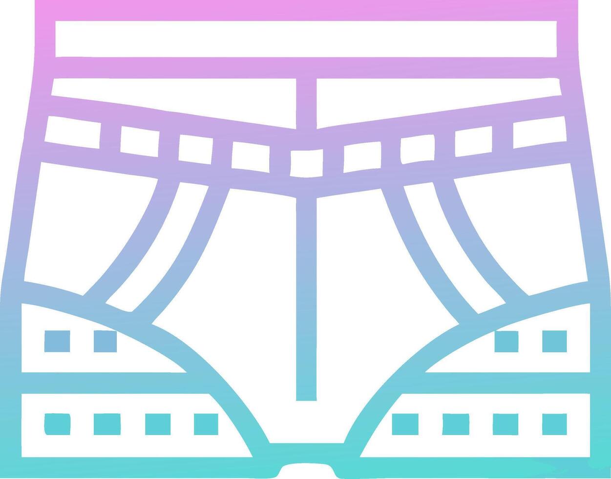 Gradient Outline of Stylish Shorts for Fashion and Design Projects vector