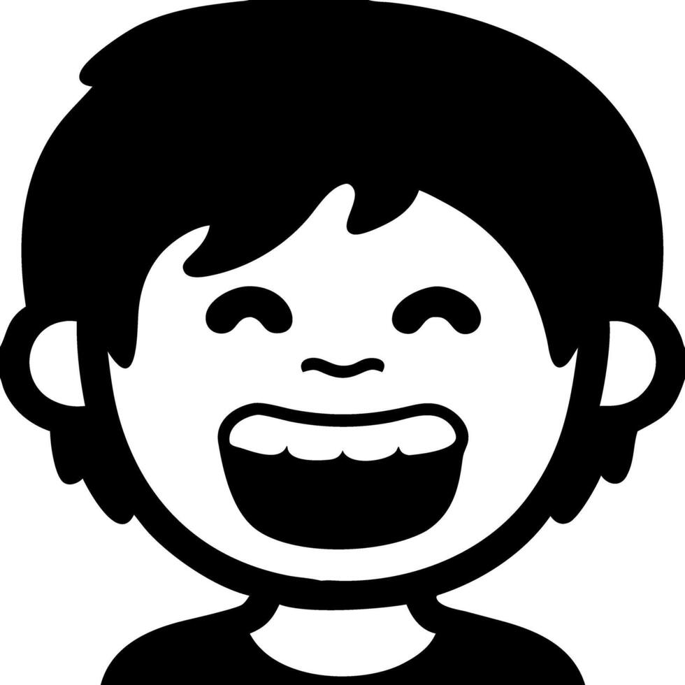 Happy Child Laughing Illustration for Cartoons and Coloring Books vector
