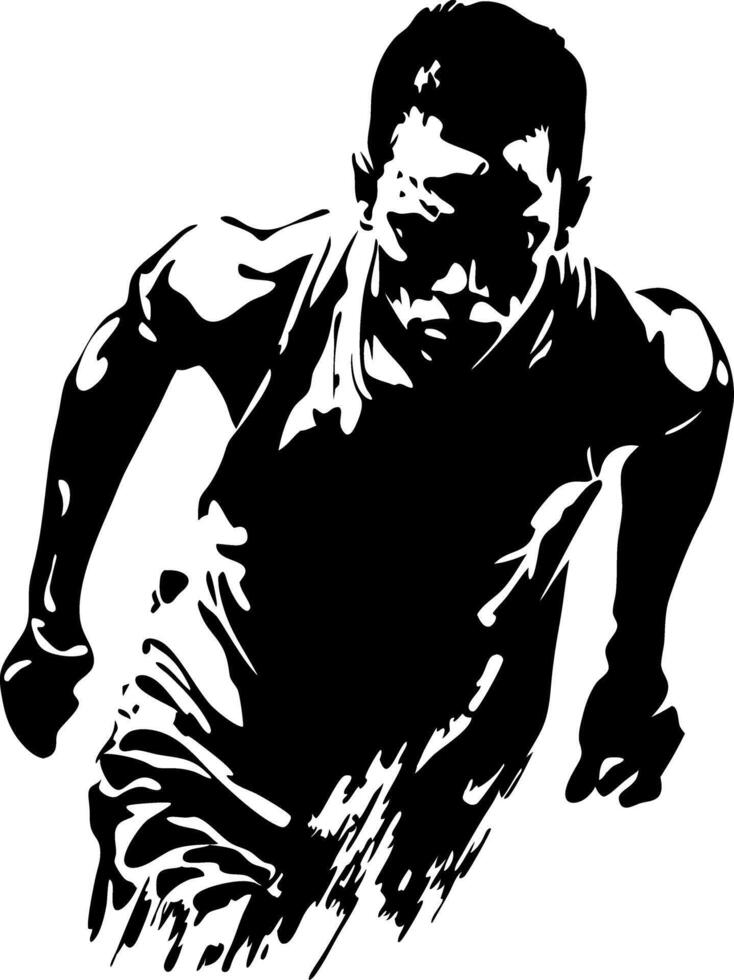 Dynamic Athlete Silhouette for Sports Themed Designs and Fitness Inspiration vector