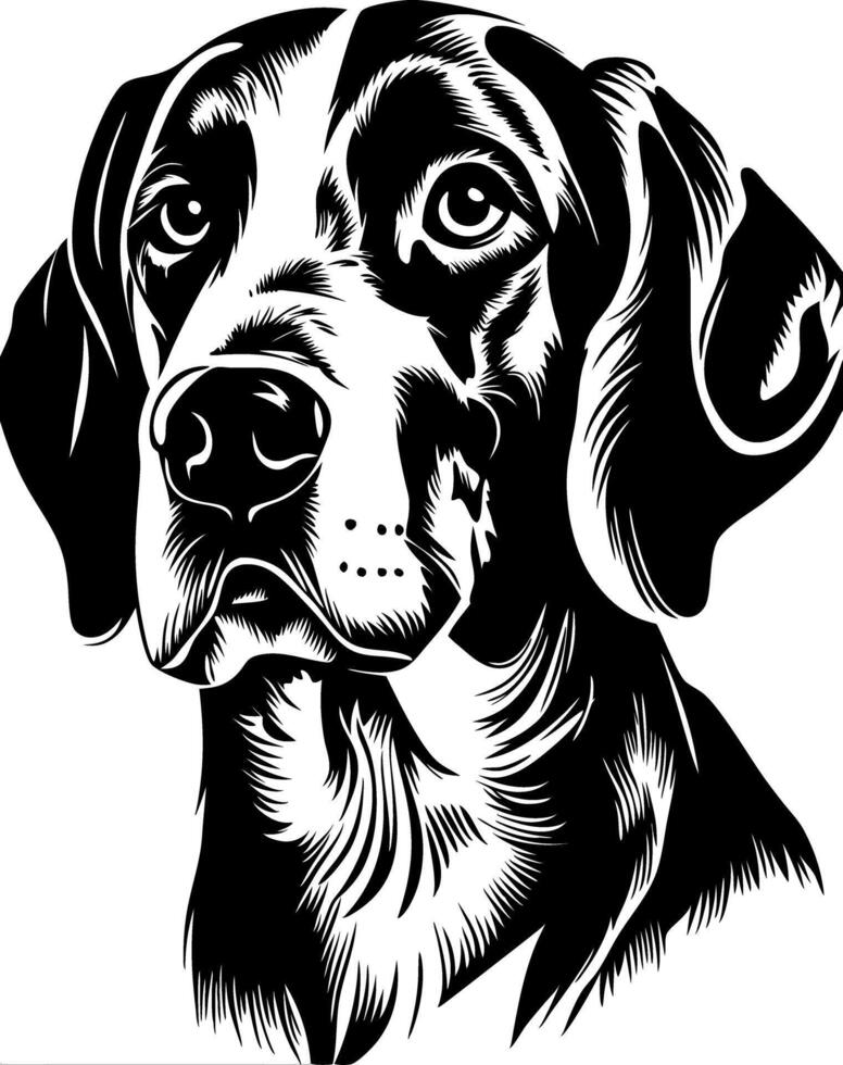Realistic Dog Portrait Art for Tattoo and Graphic Design vector
