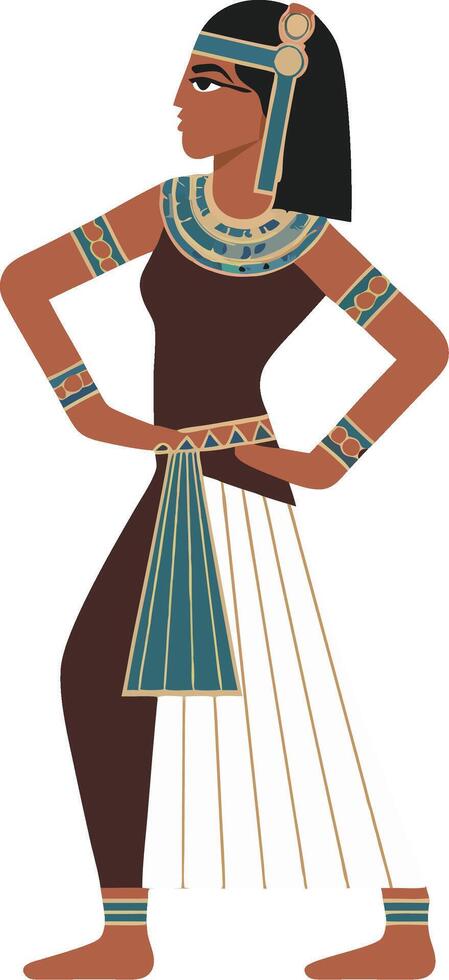 Ancient Egyptian Woman Illustration Art for History Education and Design vector