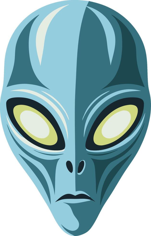 Alien Head Illustration for Sci-Fi Designs and Projects vector