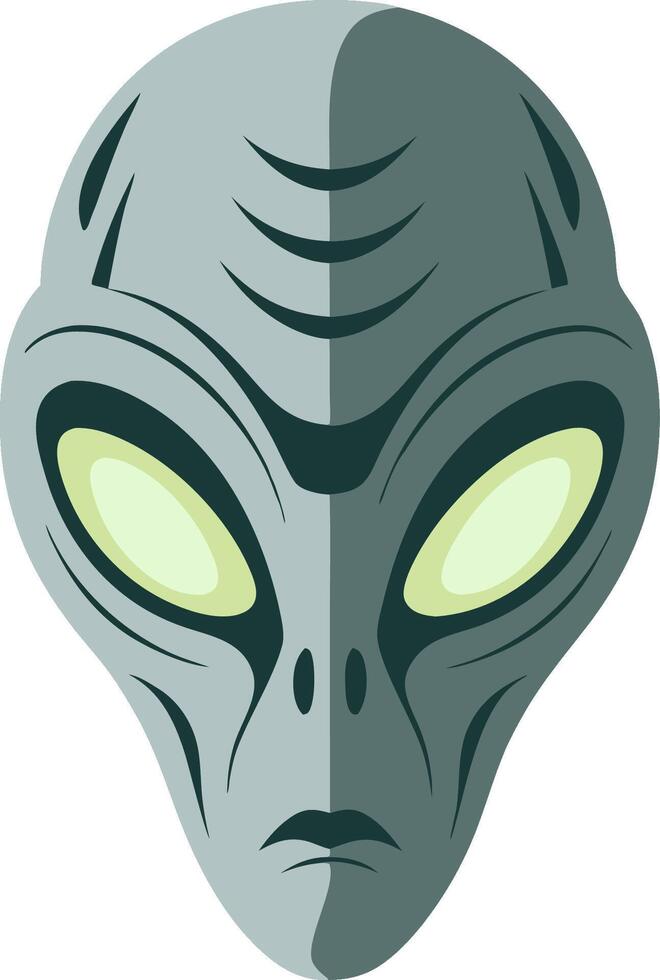 Alien Face Art for Sci-Fi Themes Illustrations and Designs vector