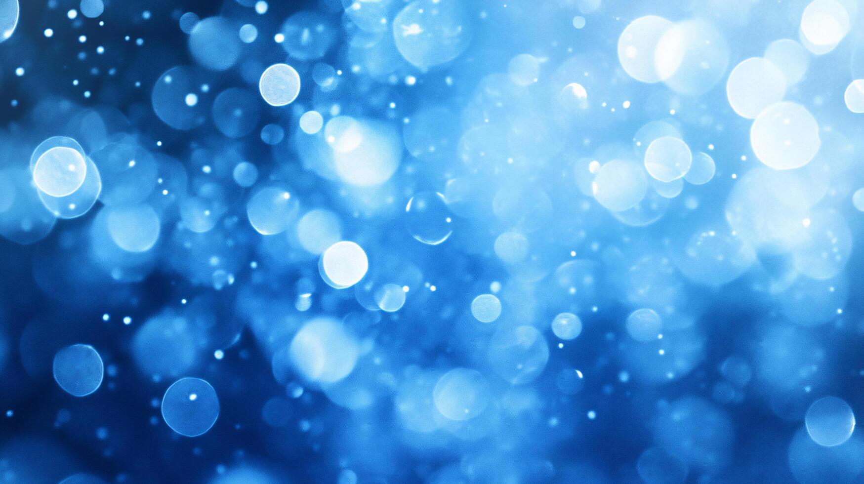 Abstract blue bokeh lights background. photo