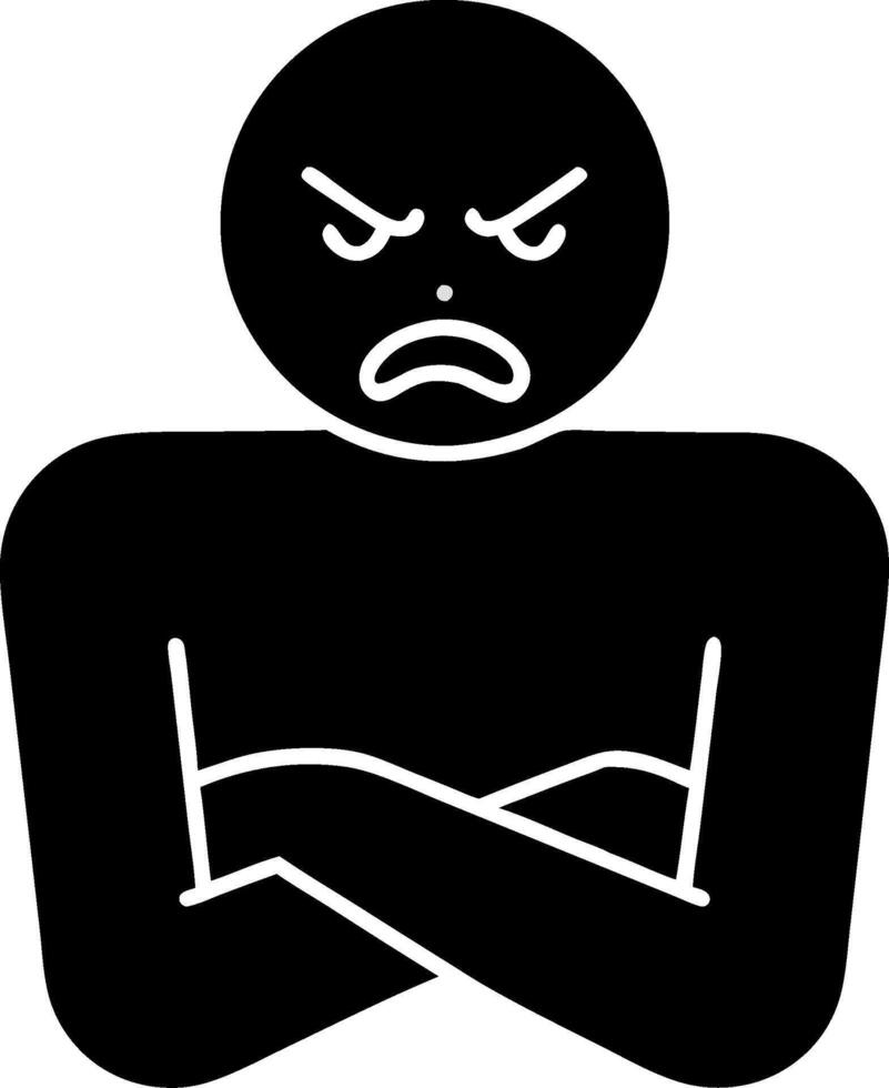 Angry Face Illustration for Emotional Expression Design vector