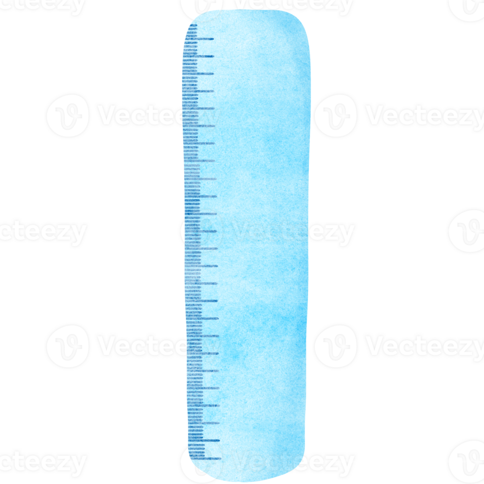 a ruler with a blue watercolor background png