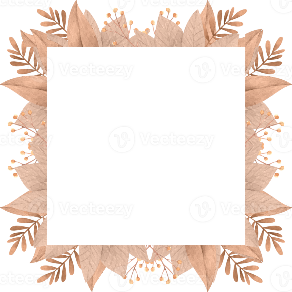 Leaves decorative frame borders png