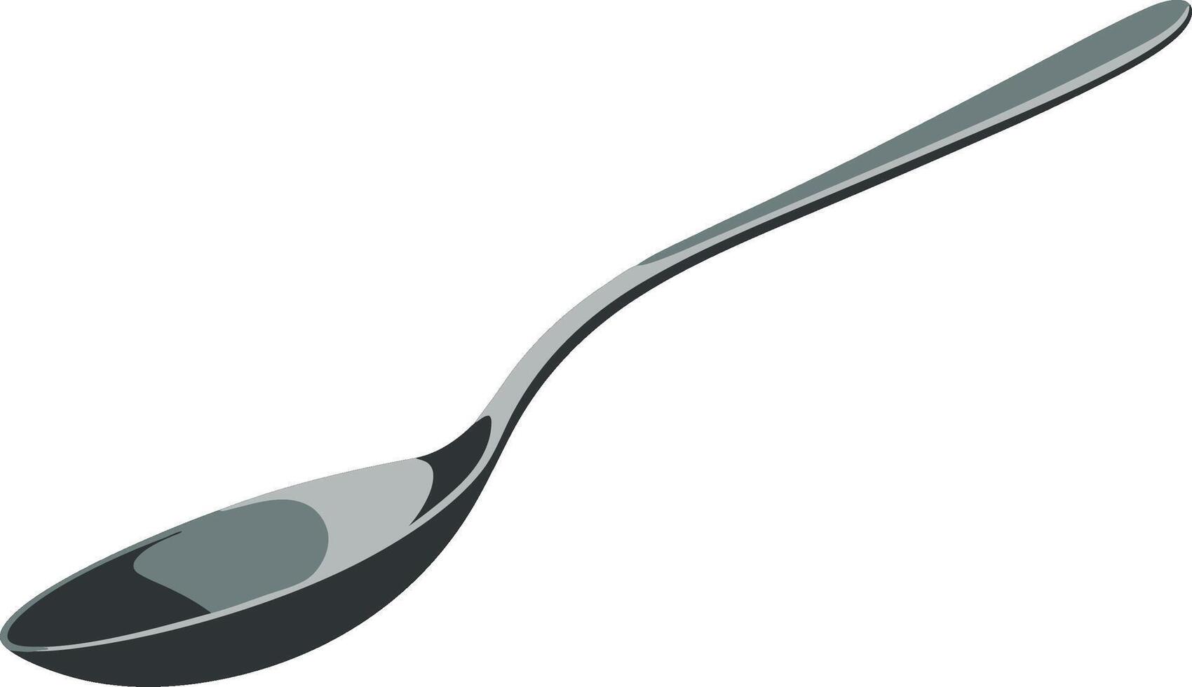Simple Silver Spoon for Kitchen and Dining Design Projects vector