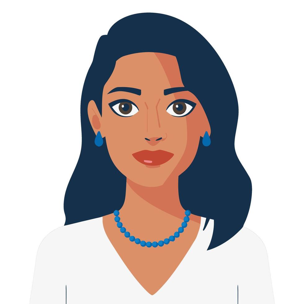 Elegant Woman Portrait Illustration for Design Projects vector