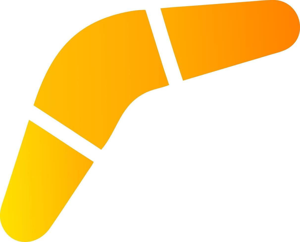 Vibrant Orange and Yellow Boomerang Symbol for Graphics and Design Projects vector