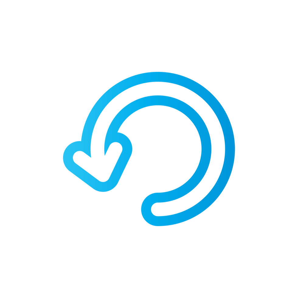 Blue Gradient Refresh Arrow Icon png