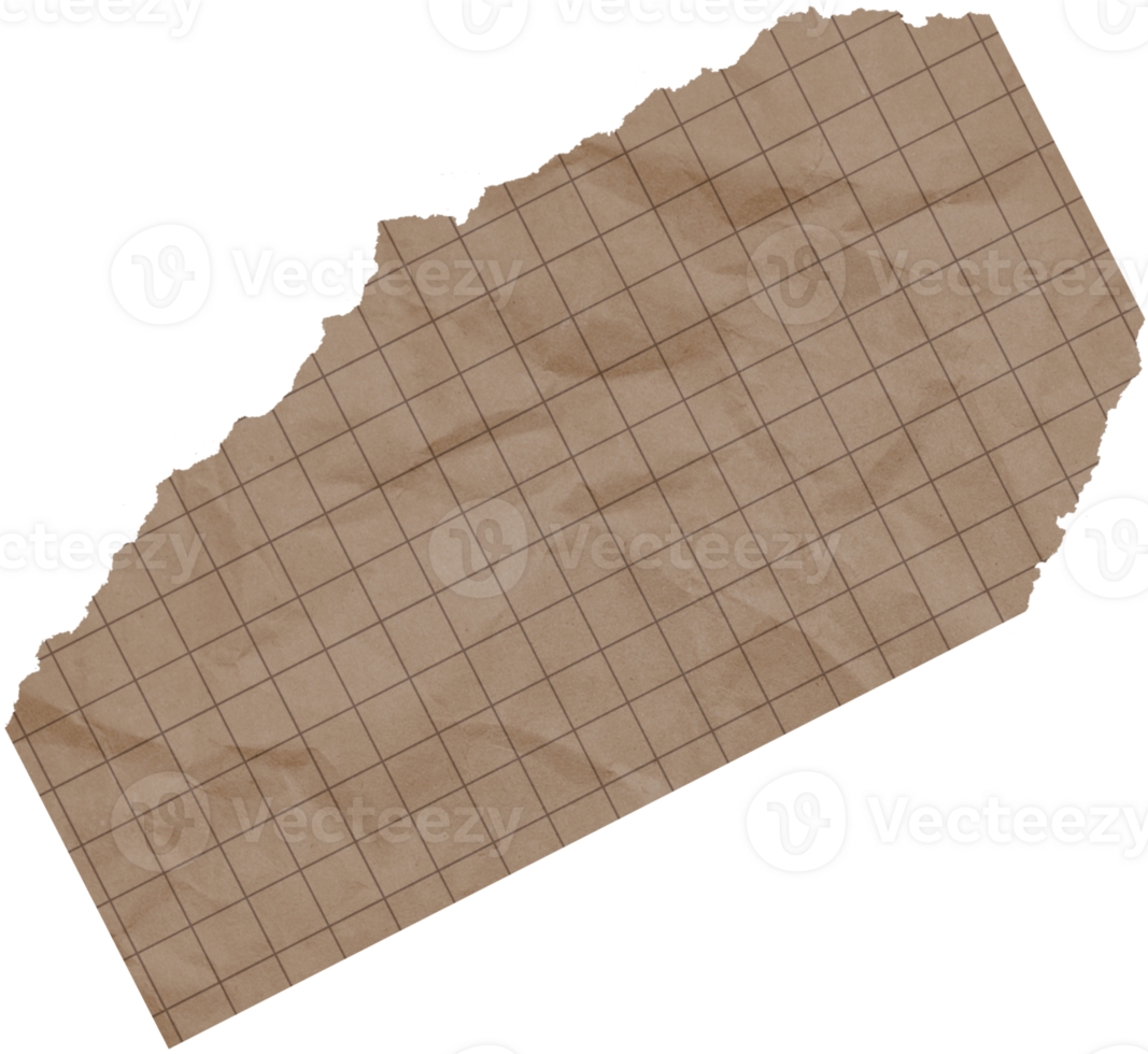 Crumpled Torn Grid Paper png