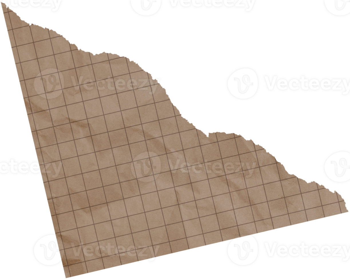 Ripped Paper With Grid png