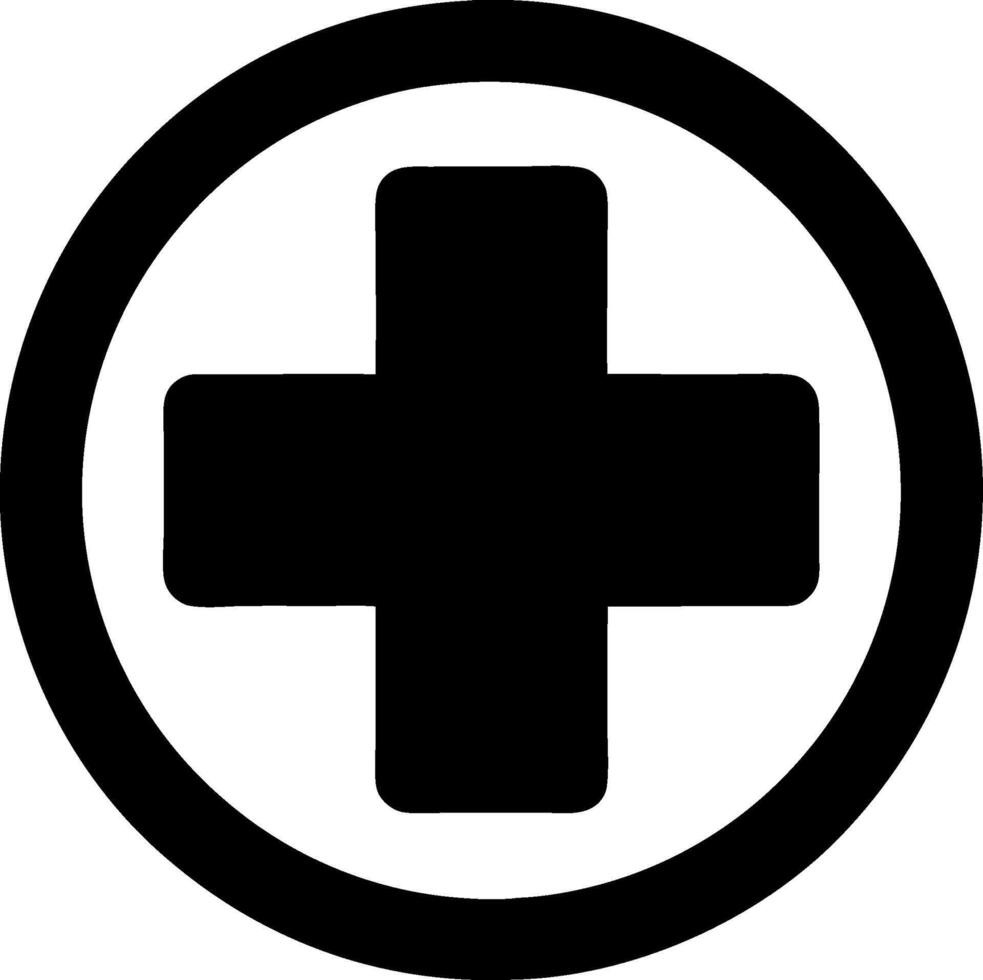 Medical Cross Symbol for Healthcare and Safety Applications vector