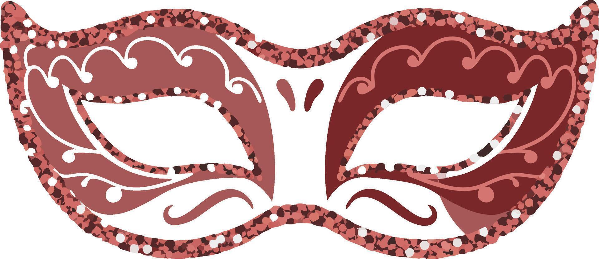 Elegant Red Carnival Mask Design for Party Decorations and Invitations vector