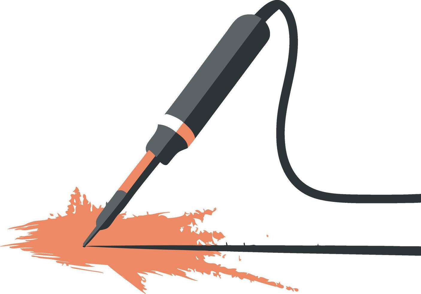 Soldering Iron Illustration for Electronic Repair and DIY Projects vector