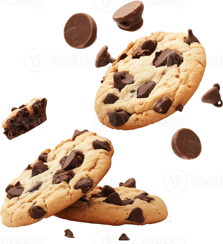 chocolate chip cookie isolated png