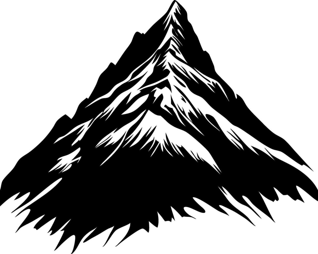 Majestic Mountain Peak Illustration for Nature and Adventure Designs vector