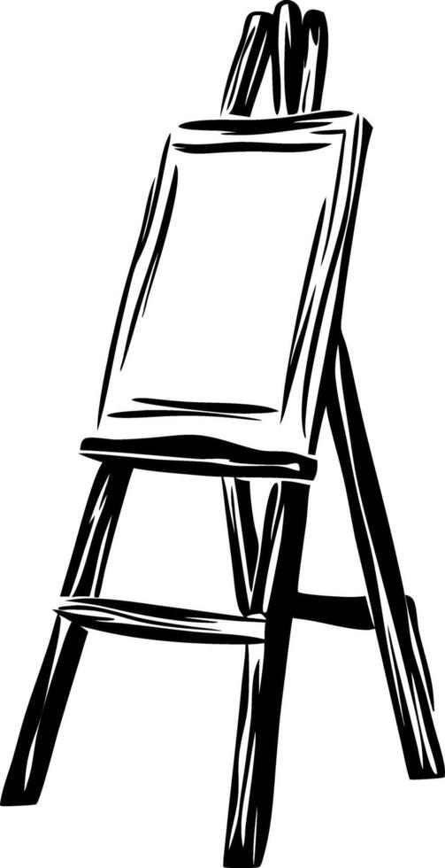 Wooden Easel Illustration for Art Design and Creativity Projects vector