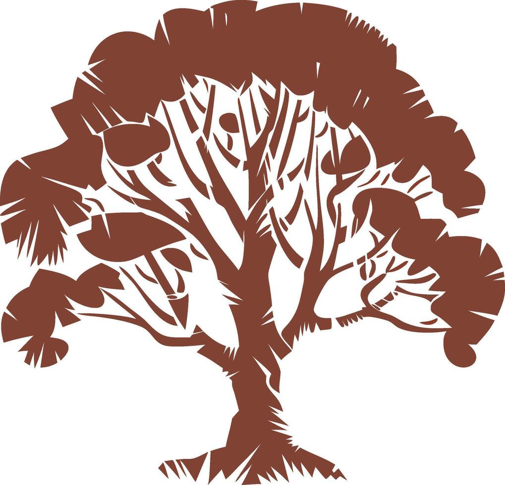 Silhouette Tree Design for Nature Art and Tattoo Inspiration vector