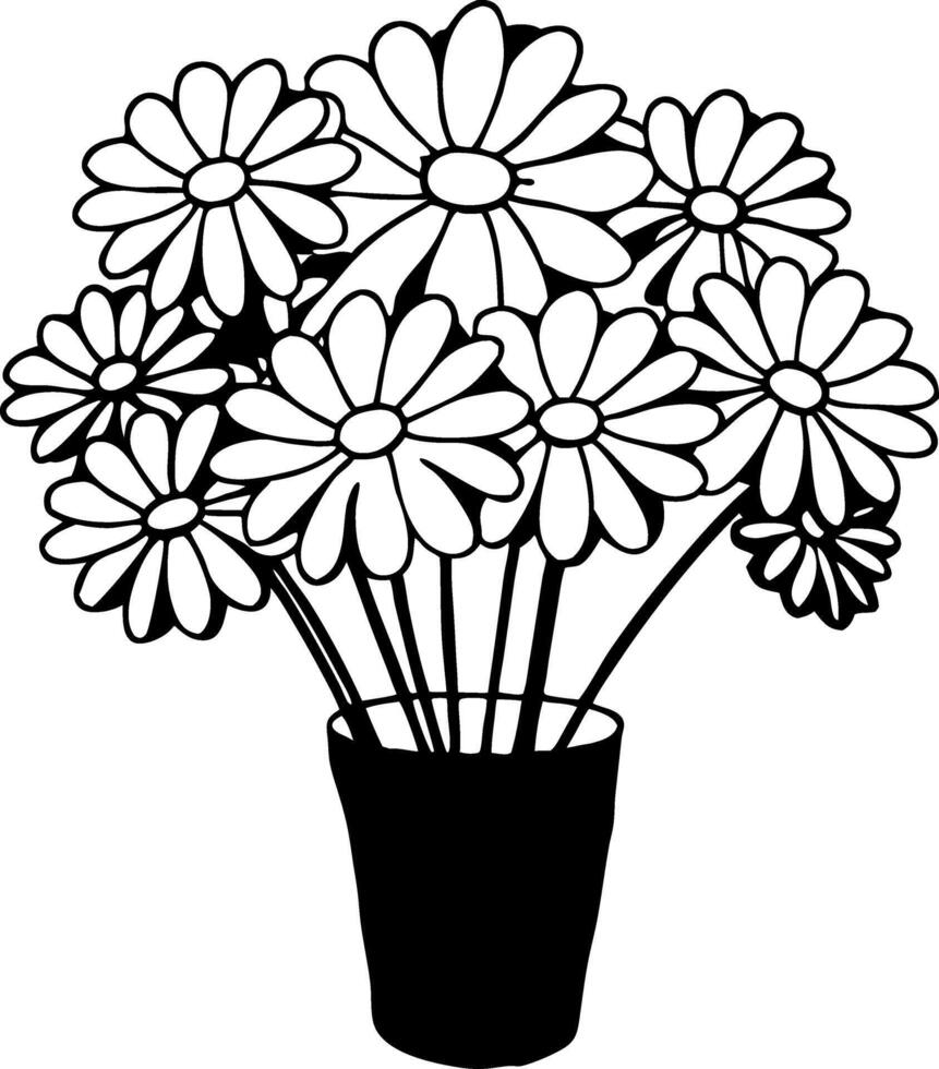 Vibrant Bouquet of Daisies Art for Decorative and Craft Design vector