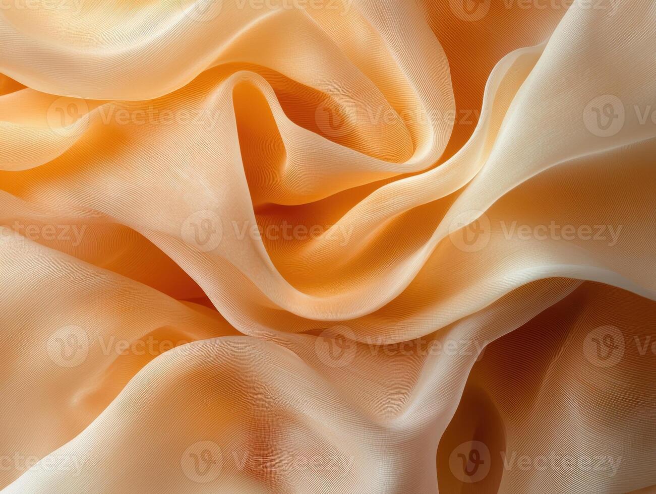 Abstract background of draped peach fabric photo