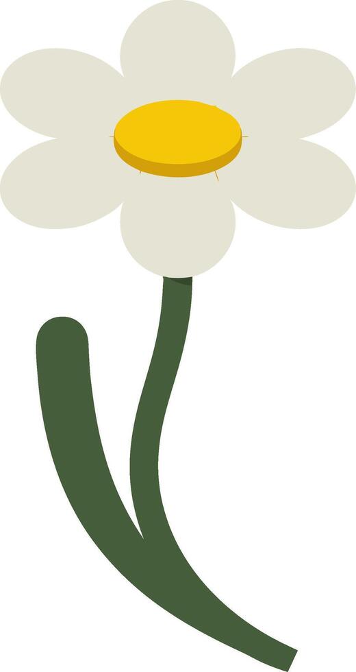 Simple White Daisy Illustration for Floral Design and Crafts Projects vector