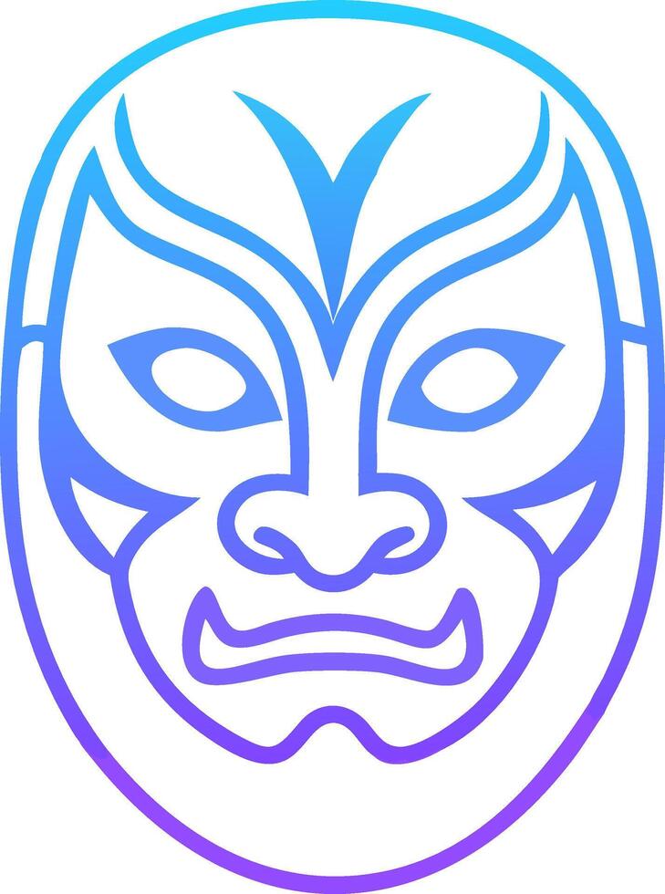 Vibrant Blue Gradient Luchador Mask Design for Art and Branding vector