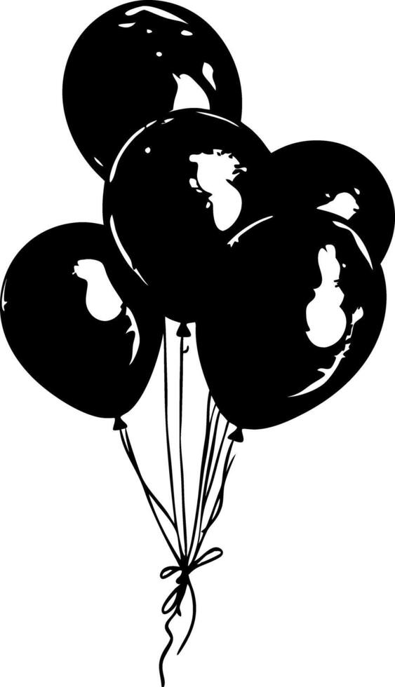 Black Balloon Silhouette Bundle Illustration for Art and Design vector
