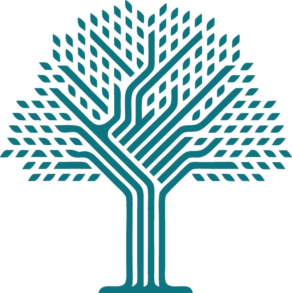 Abstract Geometric Tree Design for Nature Logo and Branding vector