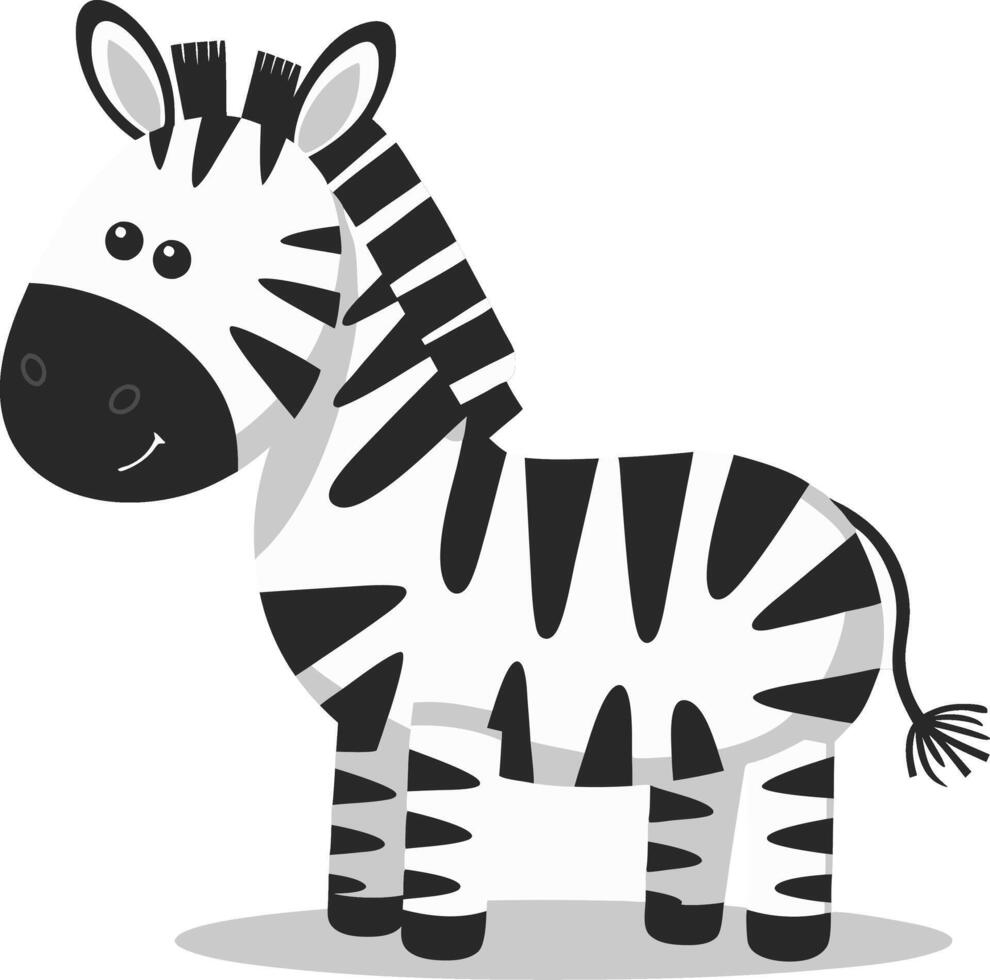Cute Cartoon Zebra for Childrens Books and Graphic Designs vector