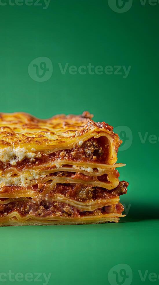 A Flavorful Slice of Lasagna A Delightful Dish photo