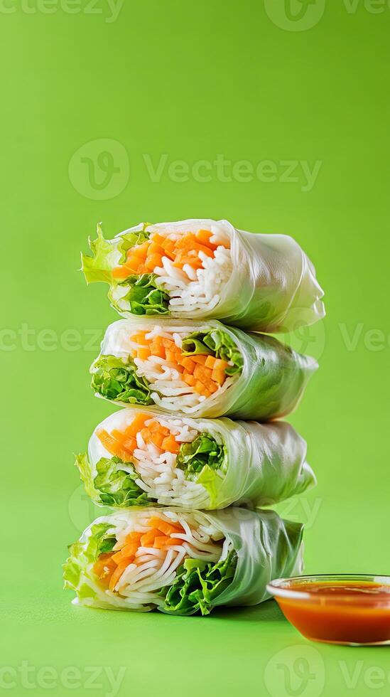 Scrumptious Spring Rolls with Vibrant Veggies photo